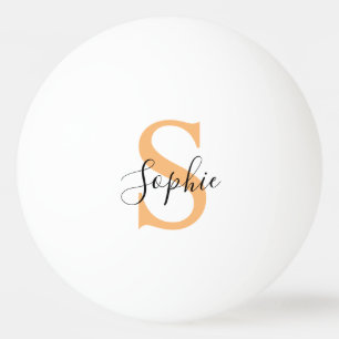 Elegante script aangepaste naam gepersonaliseerd c pingpongballen