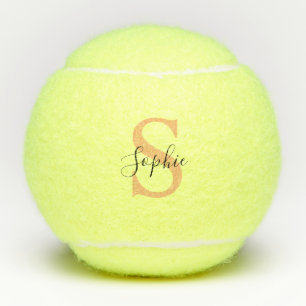 Elegante script aangepaste naam gepersonaliseerd c tennisballen