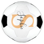 Elegante script aangepaste naam gepersonaliseerd c voetbal (Gedraaid)