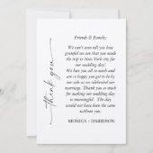 Elegante Script Bedankkaart met Foto (Voorkant)