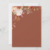 Elegante script bloemendiner Thanksgiving Kaart (Achterkant)