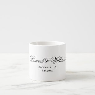 Elegante Script Bride en Groom Expresso Mok