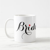Elegante Script Bruid Bruiloft Feest Koffiemok (Links)