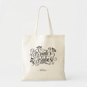 Elegante Script Bruids Meisjes Aangepaste Naam Tote Bag (Voorkant)