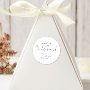 Elegante Script Bruiloft Brunch Bedankt Ronde Sticker
