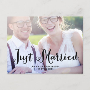 ELEGANTE SCRIPT BRUILOFT NET GETROUWD BRIEFKAART
