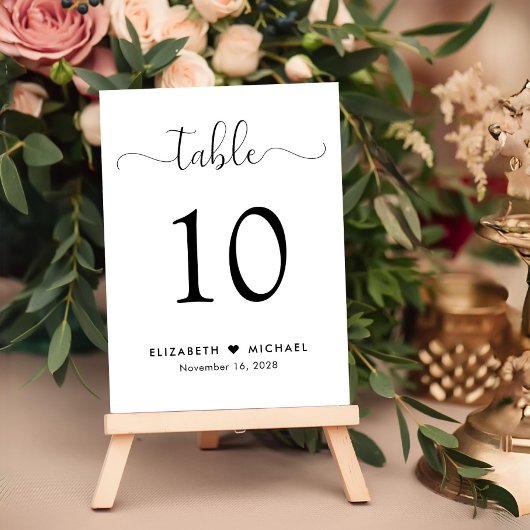 Elegante Script Bruiloftsreceptie Kaart