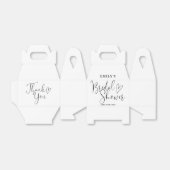 Elegante Script Calligrafie Bruidsfeest Bedankdoosjes (Uitgevouwen)