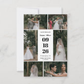 Elegante Script Collage Bruiloft Save The Date (Voorkant)