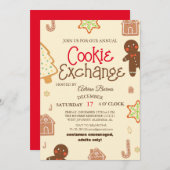 Elegante Script Cookie-uitwisseling Kerstfeest Uit Kaart (Voorkant / Achterkant)