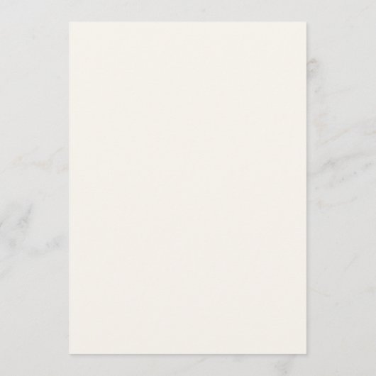 Elegante Script Cream Bruiloft Receptie Menu (Achterkant)