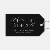 Elegante script De avond voor de repetitie diner Cadeaulabel (Voorkant (Horizontaal))