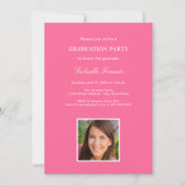 Elegante Script Foto Afsluitfeest Roze Kaart (Achterkant)