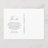 Elegante Script Foto Afstudeer Dank je Briefkaart (Achterkant)