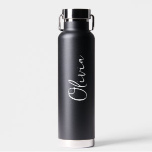 Elegante script gepersonaliseerde naam minimalisti waterfles