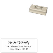 Elegante Script Gepersonaliseerde Retouradres Stem Rubberstempel (Gestempeld)