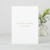Elegante script goud & witte Save The Date-kaart Aankondiging (Staand voorkant)
