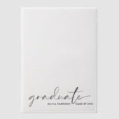 Elegante Script Graduation Party Overlay Vellum Uitnodigingen (Voorkant)