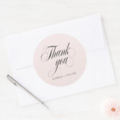 Elegante Script Huwelijk Bedankt Sticker | Luxe (Envelop)