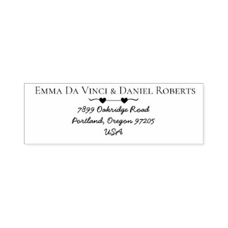 Elegante Script Huwelijks Retouradres Stempel