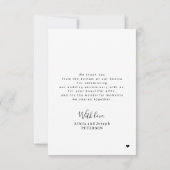 Elegante script jubileum fotocollage bedankkaart (Achterkant)