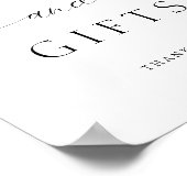 Elegante Script Kaarten en Cadeaus Bruiloft Tafel Poster (Hoek)