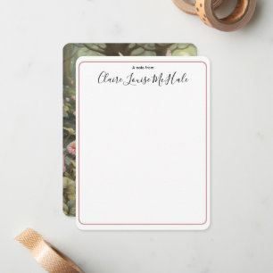 Elegante Script Kalligrafie met Fairy Een notitie  Notitiekaartje