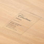 Elegante Script Kerst Dinner Acryl Uitnodigingen (Laagn)