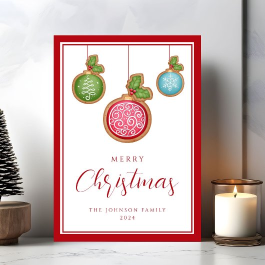 Elegante Script Kerstdobbers Feestdagenkaart