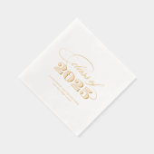 Elegante Script Klas van 2025 Afstuderen Folie Servetten (Rechts)