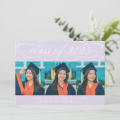 ELEGANTE SCRIPT KLASSE VAN 2025 FOTO AFSTUDEREN KAART (Staand voorkant)