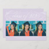 ELEGANTE SCRIPT KLASSE VAN 2025 FOTO AFSTUDEREN KAART (Voorkant / Achterkant)