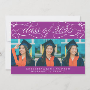ELEGANTE SCRIPT KLASSE VAN 2025 FOTO AFSTUDEREN KAART
