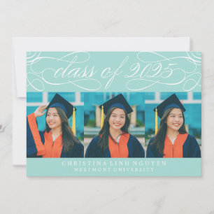 ELEGANTE SCRIPT KLASSE VAN 2025 FOTO AFSTUDEREN KAART