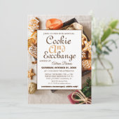Elegante Script Koekjesruil Kerstfeest Kaart (Staand voorkant)