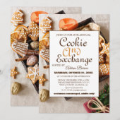 Elegante Script Koekjesruil Kerstfeest Kaart (Voorkant / Achterkant)