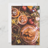 Elegante Script Koekjesruil Kerstfeest Kaart (Achterkant)