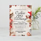 Elegante Script Koekjesruil Kerstfeest Kaart (Staand voorkant)