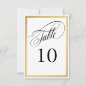 Elegante script krullen tafelnummer (Achterkant)