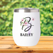 Elegante Script Letter B Monogram Persoonlijke Naa