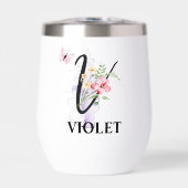 Elegante Script Letter V Monogram Gepersonaliseerd (Voorkant)