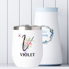 Elegante script letter V monogram persoonlijke naa