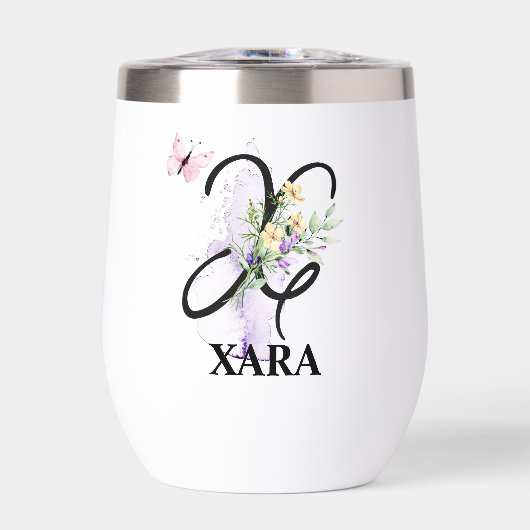 Elegante Script Letter X Monogram Gepersonaliseerd (Voorkant)