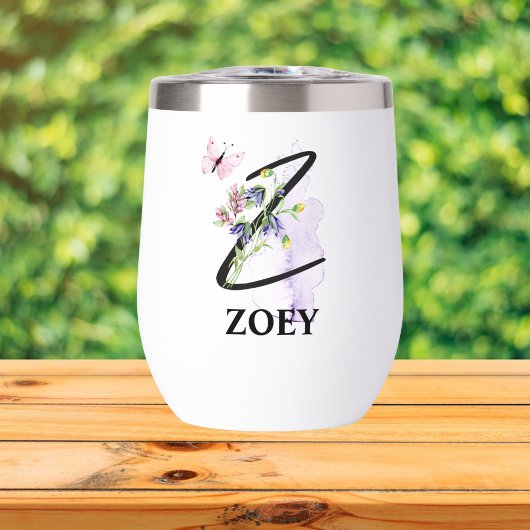 Elegante script letter Z monogram persoonlijke naa