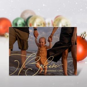 Elegante Script Lettertype Typografie Believe Vaka Folie Uitnodiging