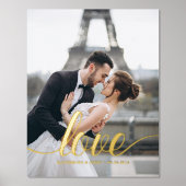 Elegante Script "Liefde" Overlay Foto Folie Afdrukken (Voorkant)