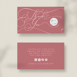 Elegante Script Logo Dank Je Wel Kleine Branding R Visitekaartje