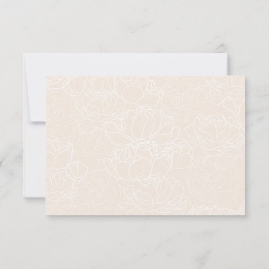 Elegante script minimale trouw RSVP kaart (Achterkant)