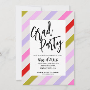 Elegante script minimalistische afstudeerfeest kaart