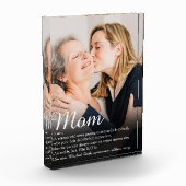Elegante Script Moeder Definitie Quote Foto (Links)